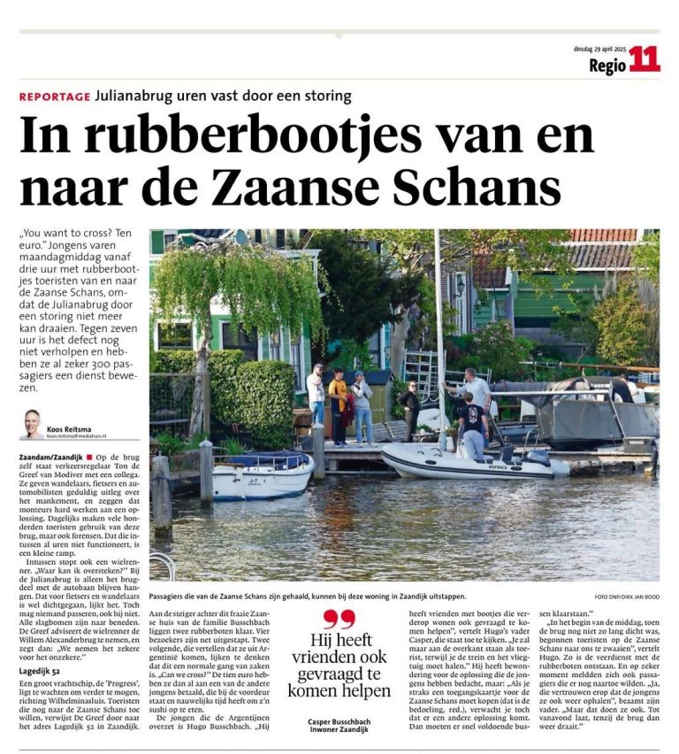Hugo als ondernemer in het Noordhollands Dagblad